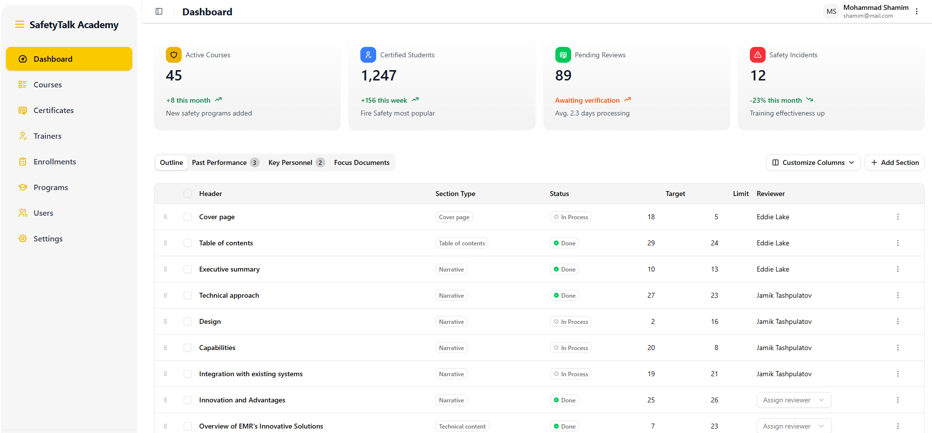 Safety Training & Certification Portal